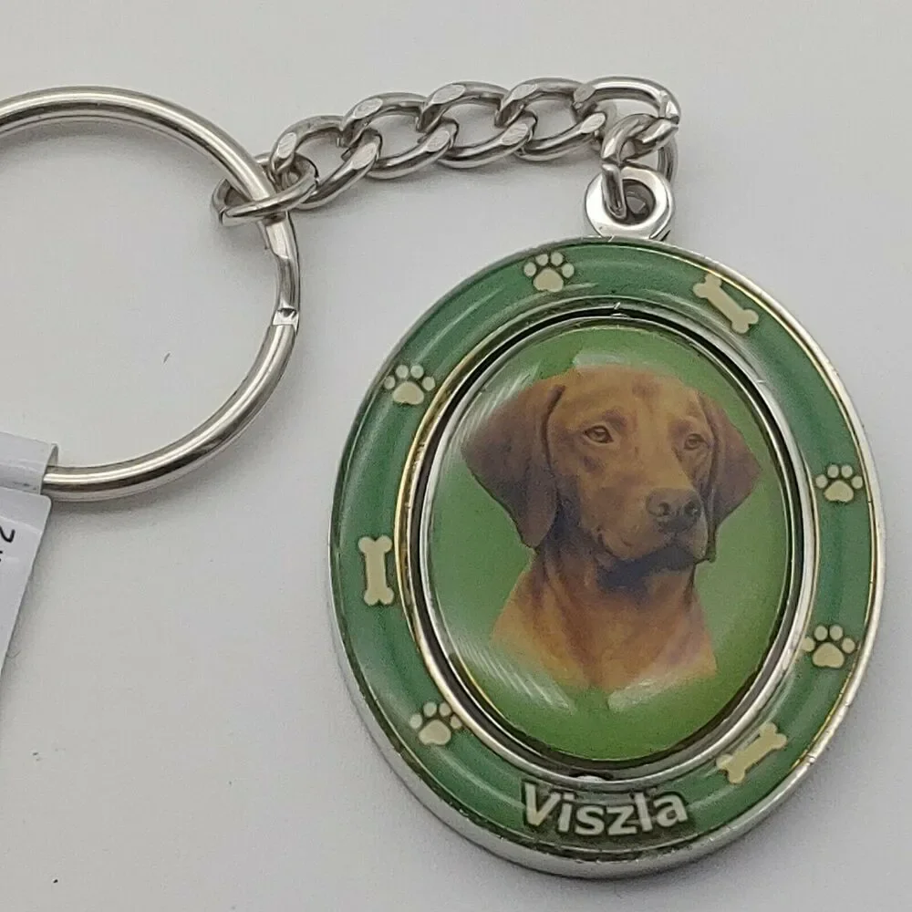 NEW Vizsla 2 Sided Spinning Keychain - high quality metal key chain